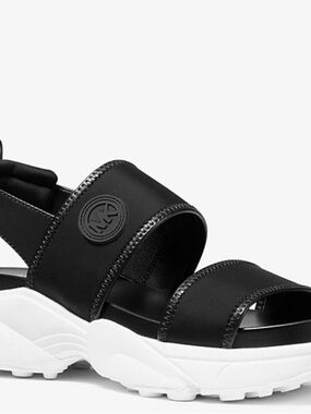 Michael Kors Rooney Scuba Black and White Sports Sandal